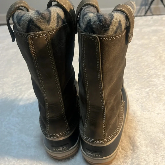 Sorel Women’s Sz 9.5 Joan Of Arctic Knit Army Green Snow Outdoor Winter Boots - Picture 9 of 16